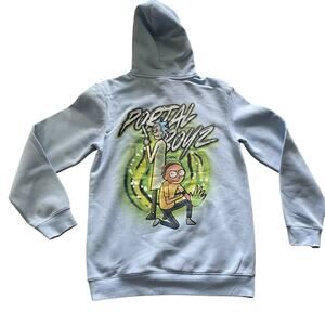Rick and Morty Sweater Regular Fit Front & Back Print Portal Boyz Hoodie SMALL